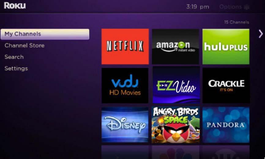 Roku View and the EZVideo Channel.