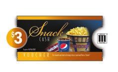 To sweeten the deal, you will receive one FREE snack cash voucher good for $3 off