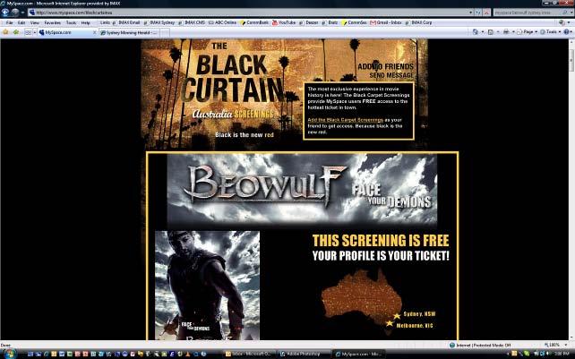 COUNTDOWN TO BATTLE: Two weeks prior to release MYSPACE WEBSITE PROMOTION: Exclusive sneak preview
