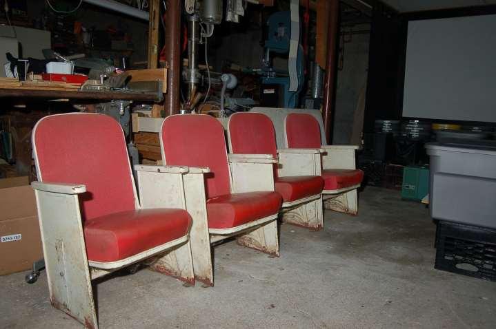 Original 1974 cinema chairs await their