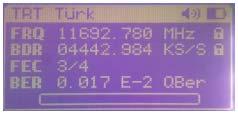 Respectively, FQR and the true carrier frequency in which the broadcast is, BDR and the true Symbol/Seconds ratio for the broadcast, the FEC Value, and the QBER rate are displayed.