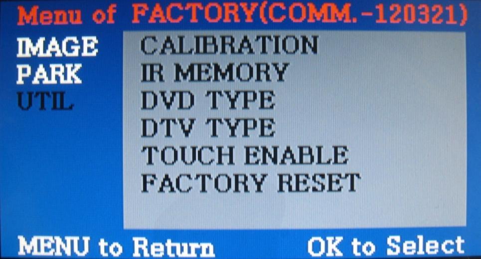 2.6 Touch calibration >>> 1 First of all, press button on remote controller 2 seconds long.