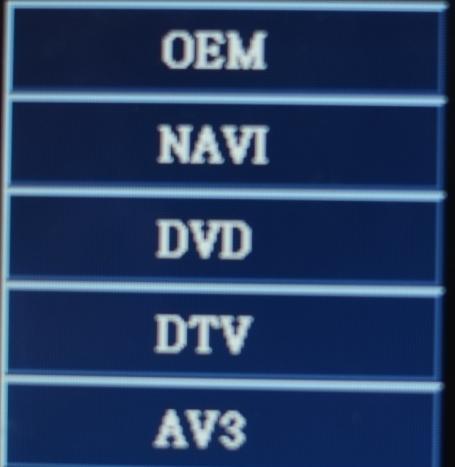If you select the channel which you want, then the channel will be changed to that.(right picture) DVD, DTV, navigation menu is available in English or Chinese.