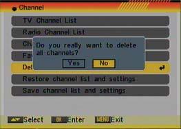 A: There are three ways to restore: - To re-search all channels at the Installation menu. - Use Factory Default function to restore all channels in the Tools menu.