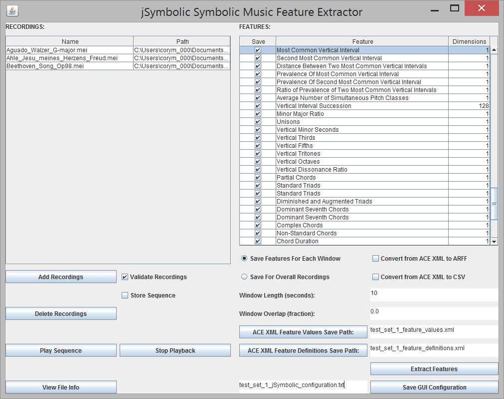 21 / 30 How can you use jsymbolic2 Graphical user