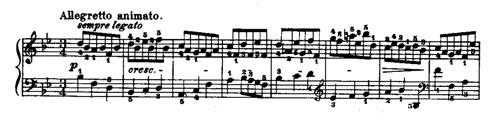 Our introduction to free counterpoint was modeled after the opening few measures of a Bach Menuet.