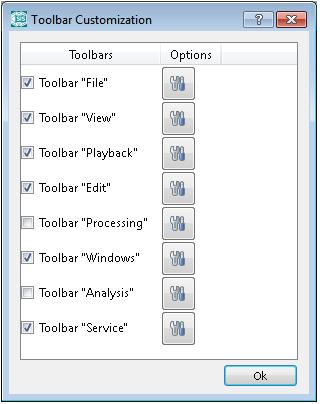 PROGRAM SETTING 5 PROGRAM SETTING 5.1 Toolbar customization To accelerate the choice of the right command, the operator is given the opportunity to customize the toolbar.