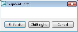 DATA PROCESSING Figure 58 Dialog box of the shift direction The editing operations, which provide different