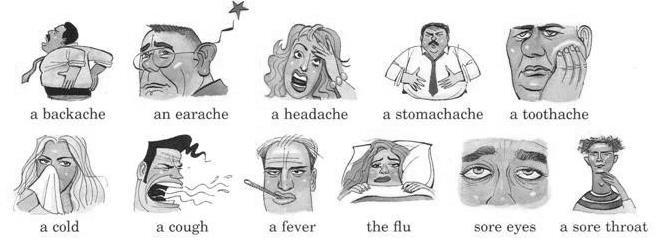 AND MORE VOCABULARY Common health problems: