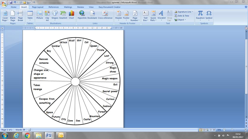 Story Spinner Wheel A.