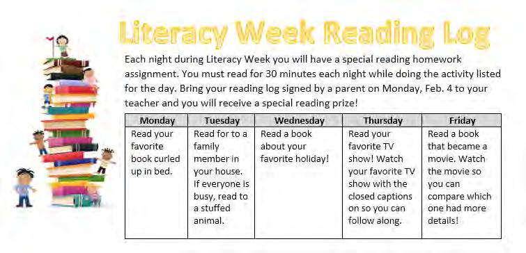 kick off the week of fun literacy activities.