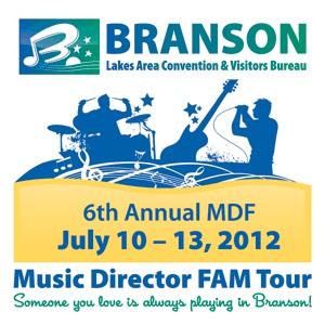 Dear Music Director: You and a guest are cordially invited to attend our 6th Annual Music Director Familiarization Tour in Branson, Missouri hosted by the Branson/Lakes Area Convention & Visitors