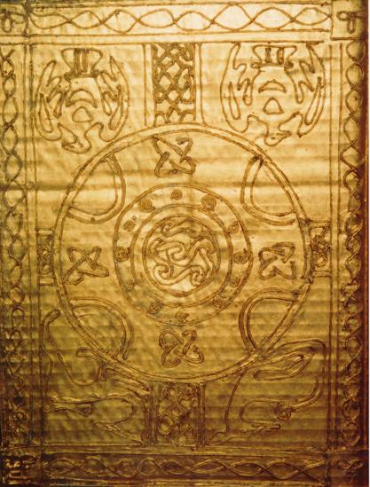 3. Make a rare book cover Some very rare old books have special gold covers. One example is the Book of Kells you can see pictures of it online.