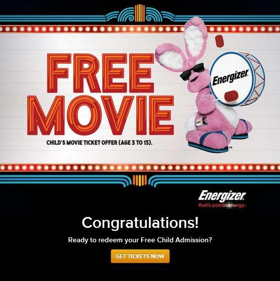 STEP 1 GO TO THE SITE You may begin the process by visiting http://www.cineplex.com/energizer and clicking Get tickets now.