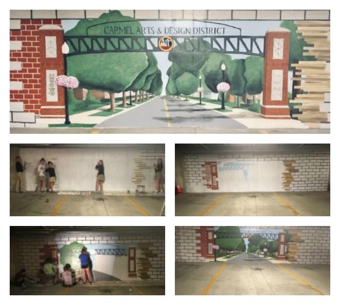 VISUAL ARTS NEWS Indiana Design Center Mural HL IB Art students recently painted an Indiana Design Center mural during the Carmel International