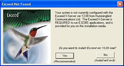 Click Finish and the E3238S installation should resume. If it doesn t, restart the E3238S installation following the instructions in step 1. 7.