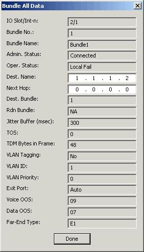 Chapter 2 Agent Configuration Mode Figure 2-23. Add Bundle Dialog Box Table 2-12. Add Bundle Connection s Possible Values/Remarks Slot No. Channel No. Bundle Name Slot No. Channel No. Bundle No.