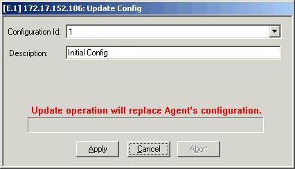 Chapter 1 Edit Configuration Mode Date Time By Display Date of the last update of each configuration Time of the last update of each configuration IP address of the manager that performed the last