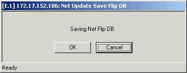 Chapter 1 Edit Configuration Mode Saving the Flip DB The Save Flip DB command saves the flip configuration as the temporary flip configuration of the Megaplex, without activating it over the net.