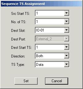 Chapter 1 Edit Configuration Mode Time Slot Direction TS Type Destination time slot for the selected time slot in the current Megaplex.
