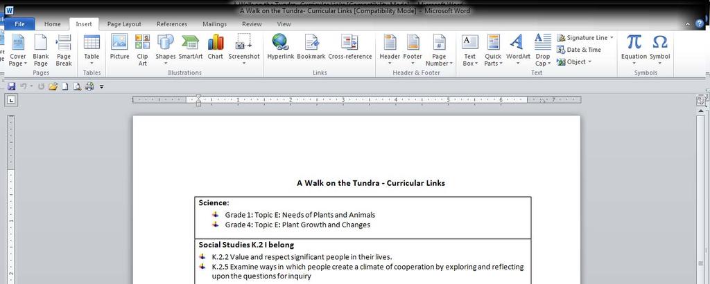 What are the curricular links? Almost every book comes with a page of curricular links. See the screen shot below. These are based on the project, ideas and activity suggestions accompanying the book.