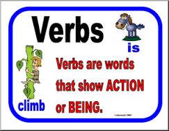 An action verb/doing word, shows what someone or something is doing.