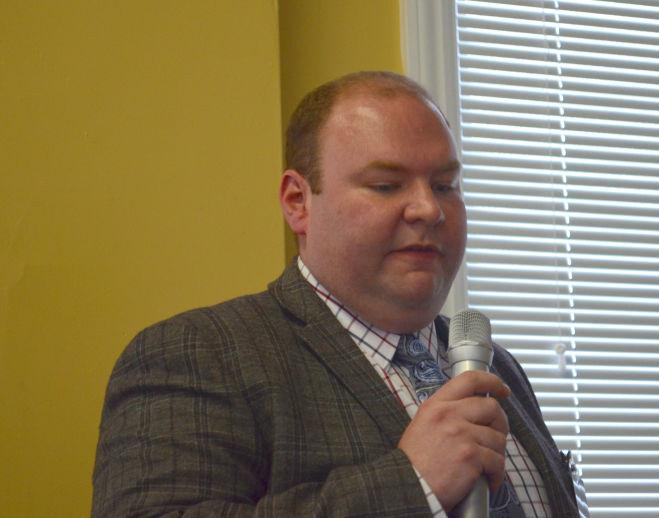 Program Rotarian Jamieson started his PowerPoint by reviewing the goals: to retain current members; increase membership; attract young professionals;