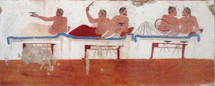 Figure 10: A Classical Symposium (from the Tomb of the Diver, Paestum, c. 70 B.C.E.