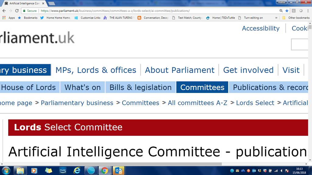 Evidence in House of Lords AI Select Committee Report Shah & Warwick contribution to House of Lords AI 2017 written evidence: http://data.