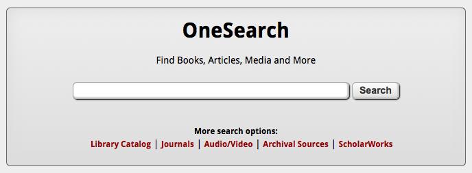 + Locate and manage resources Oviatt Library Portal OneSearch retrieves most types of resources (books, articles and more) in a single search.