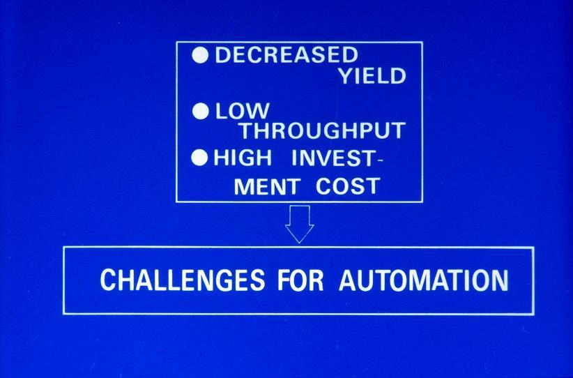 The following three points are challenges for automation.