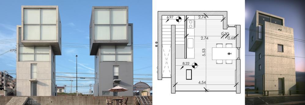 338 M. NIKOLIĆ, D. VASILSKI 2. Tadao Ando: 4x4 House, Tarumi-ku, Kobe, Hyogo, Japan, 2003. Project 4x4 House (Fig. 3) is adapted very ably to the location requirements.