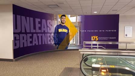 It is visually striking and quickly identifiable, and will serve as a quick visual reminder that whatever medium the message is delivered in, that it is from UAlbany.