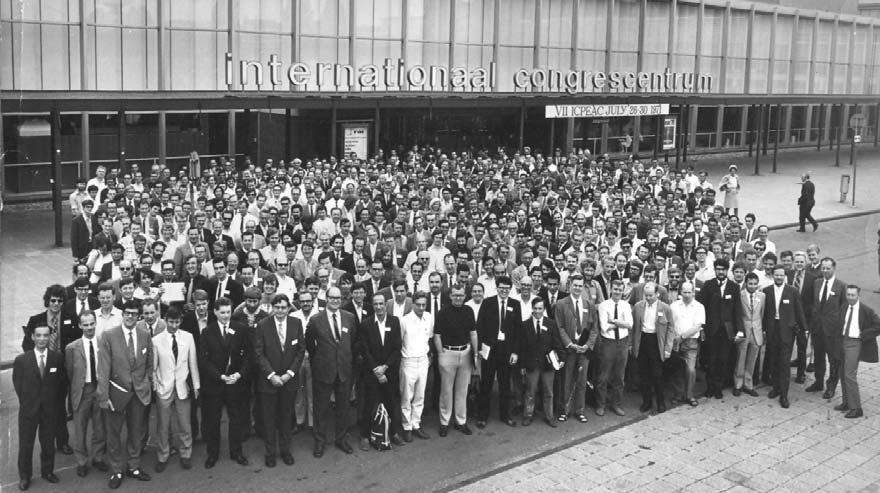 ICPEAC VII (1971): still fits on conference photo Unique features Democratically organized conference International organization with a representative governing body International officers: chair,