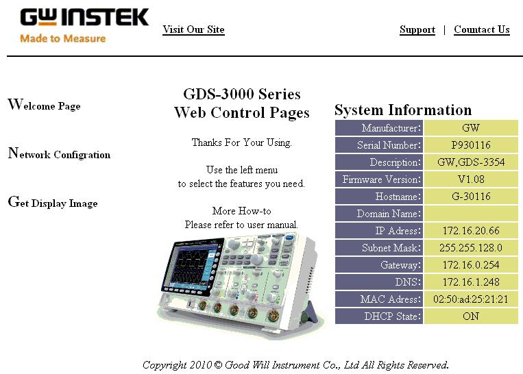 Enter the IP address of the GDS-3000 unit into the address bar of a web