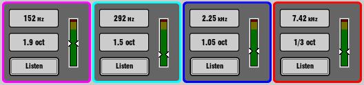 Thresh View - Primary control panel with main cut/boost and dynamics controls for each band. You can drag the points in the graph to adjust frequency in this mode.