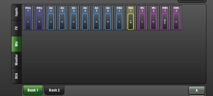 To assign GLD fader strips, open the Strip Assign page and use your finger to drag and drop channels into the four strip Layers for each of the two fader Banks.