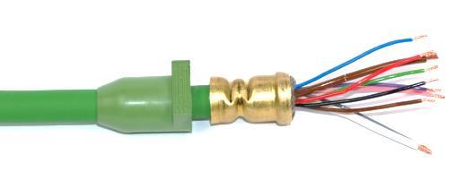 sleeve as shown (Identical for signal and power cable) 6 3 7 Crimp with