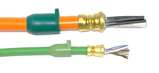 shown in Pic A and B (Identical for signal and power cable) Crimp with