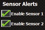 Sensor Alerts The Sensor Alerts setting provides the option of enabling or disabling the crystal failure alerts, which occur