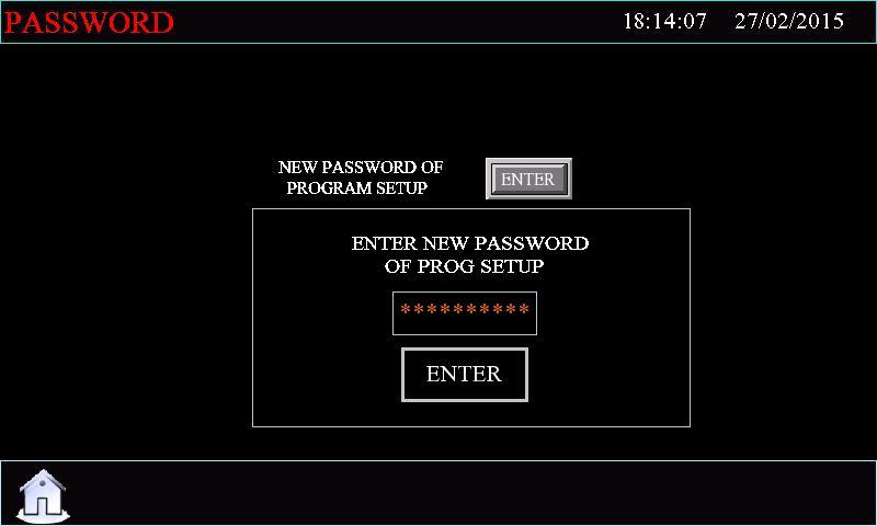 Enter new password of for program setup.