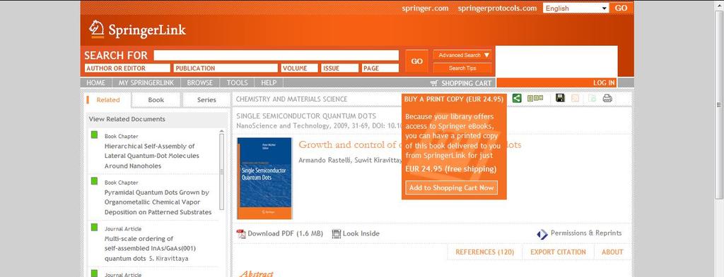 Springer Book Archives 6/13/2013 15 What is Springer s MyCopy?