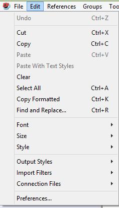 Edit style Create new