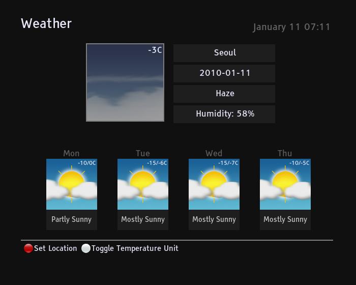 88 Google weather forecast 91 88 Google weather forecast You can view the weather of your city or other cities To view the weather, select the Entertainment > Weather, then you should see a screen