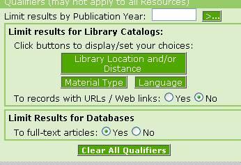 Advanced Search: Clear all checkmarks Select Statewide library catalog Construct your search Can limit