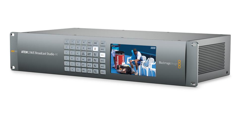Product Technical Specifications ATEM 2 M/E Broadcast Studio K Advanced technology high frame rate Ultra HD live production switcher includes 20 x 12G-SDI re-synchronized inputs for all formats from