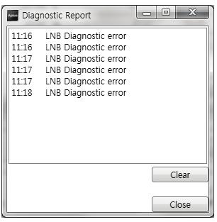 8 Diagnostic Error Report The square button next to the Diagnostic Error Report turns