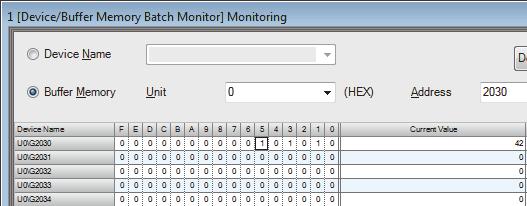 4. Monitor 'CT1 Heater current process value' (Un\G2030) and check the current value of when the heater is on. 5.