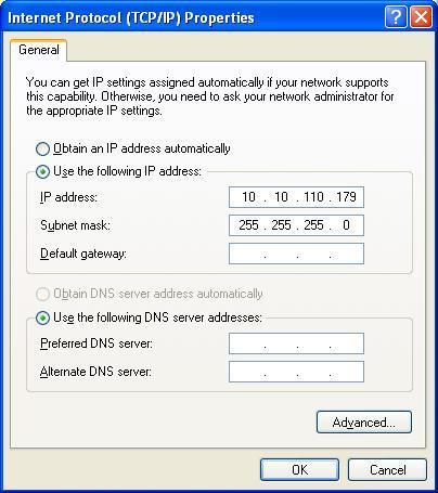 5. NETWORK CONFIGURATION 5.1. Network Connection A network connection is needed for the firmware update and control of the advanced parameters.