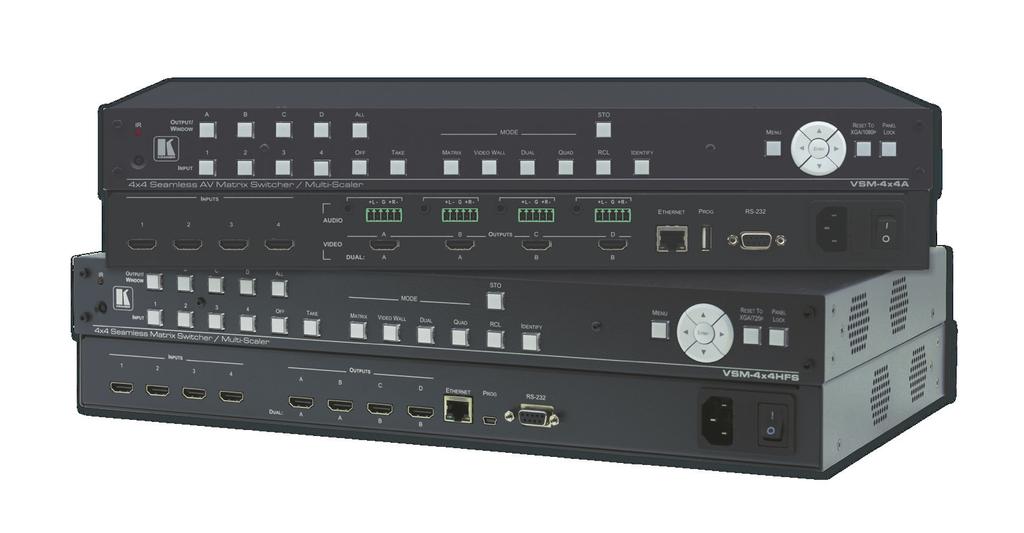 SEAMLESS MATRIX SWITCHERS WITH VIDEO WALL Kramer 4K HDMI/HDBaseT matrix switchers offer complete AV solutions for switching, distribution, distance, and control in one multi-purpose package that